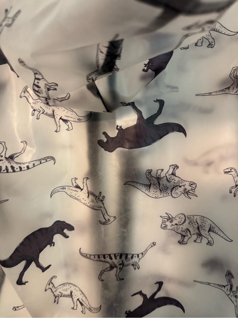 Carter’s Boys Dinosaur Rain Jacket Size 7 🌧️ Clear Hooded Zip Raincoat LiKe NEW - Picture 6 of 9